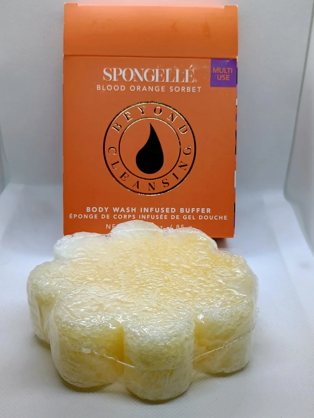 Spongellé Blood Orange Sorbet Body Wash Infused Buffer - Orange
